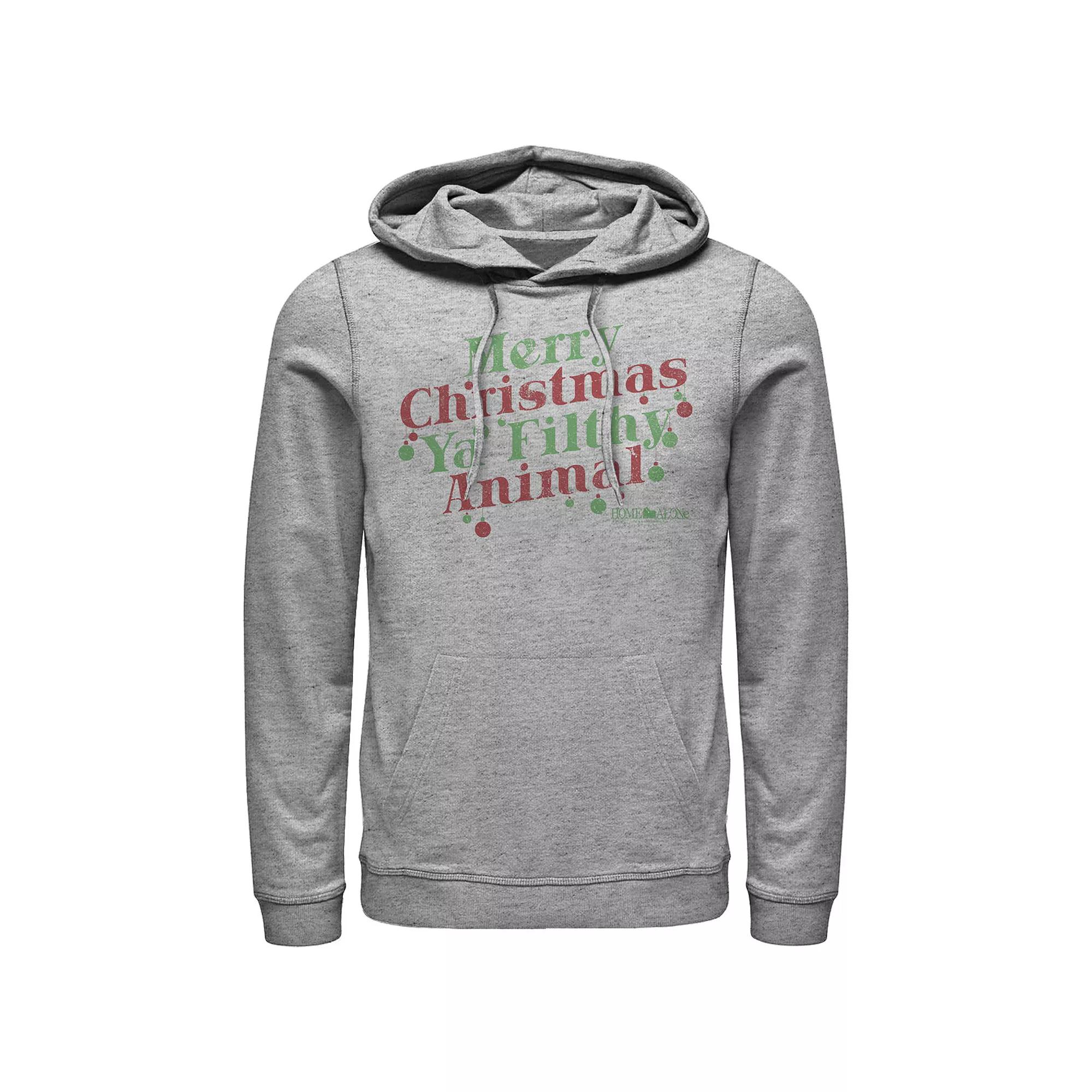 Big & Tall Home Alone Merry Christmas Ya Filthy Animal Graphic Hoodie, Men's,  Product Image