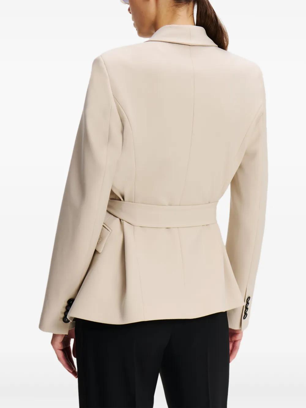 belted draped blazer Product Image