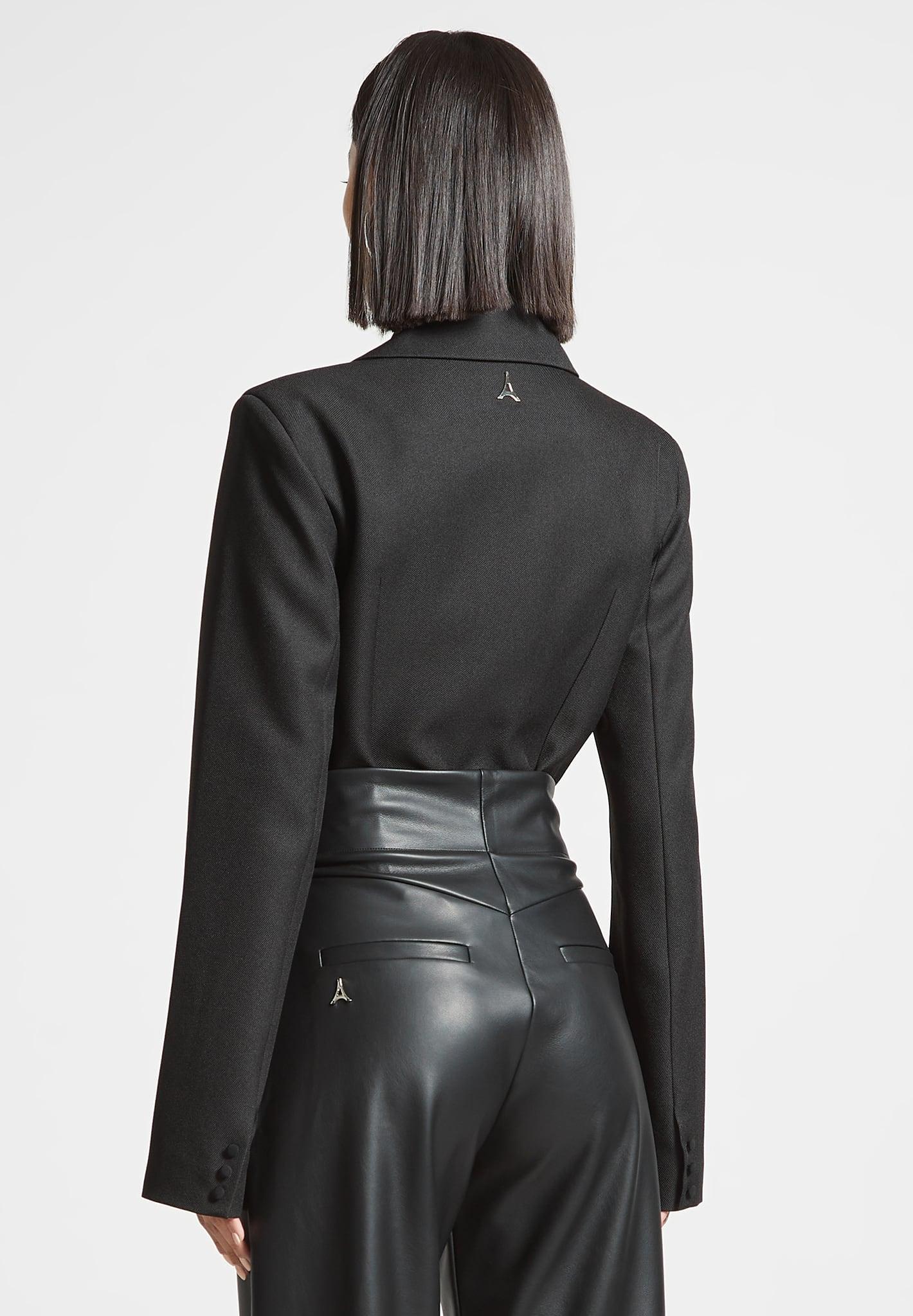 Tailored High Leg Blazer Bodysuit - Black Female Product Image