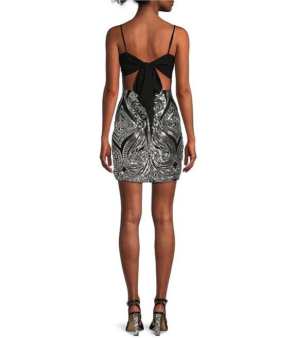 B. Darlin Sequin Spaghetti Straps Bodycon Dress Product Image