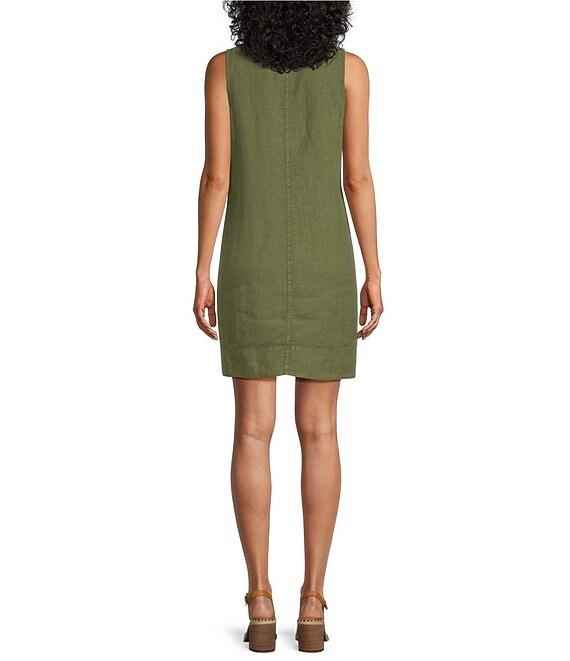 Tommy Bahama Ruffle Split V-Neck Sleeveless Side Pocket Dress Product Image
