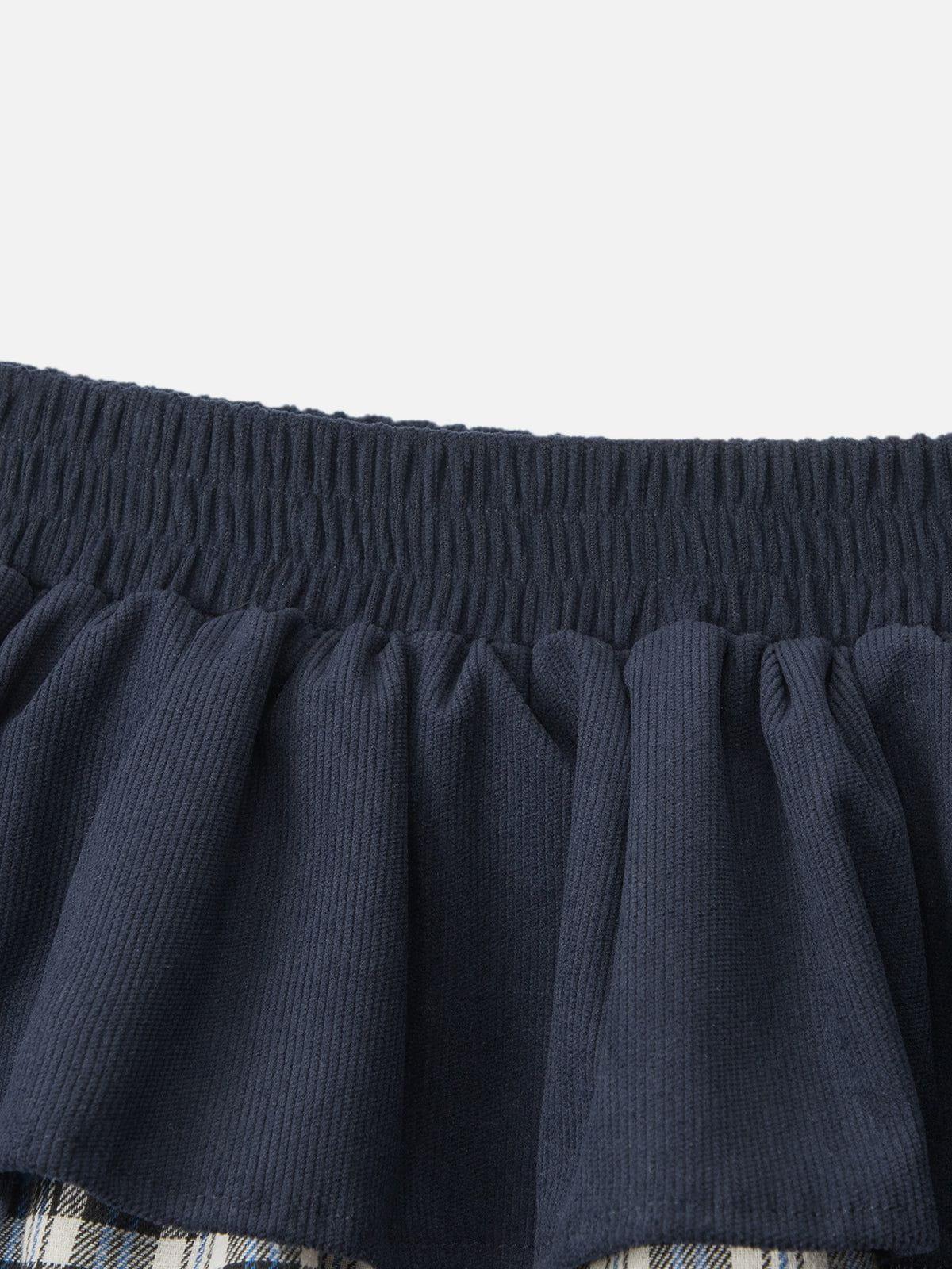 Aelfric Eden Plaid Patchwork Skirt Female Product Image