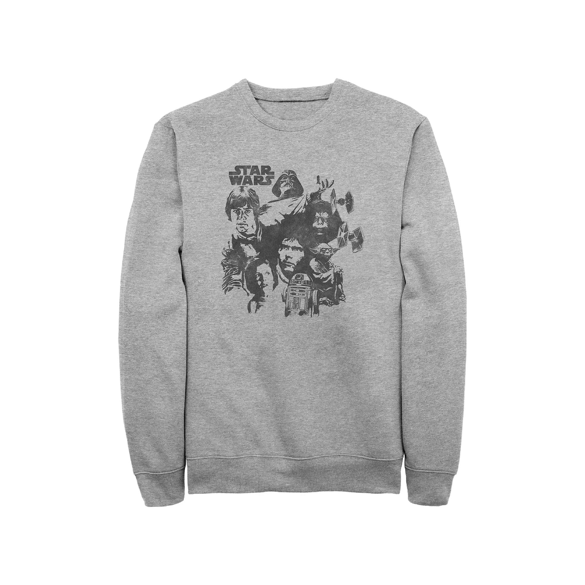 Men's Star Wars Group Graphic Fleece, Size: XXL, Athletic Grey Product Image