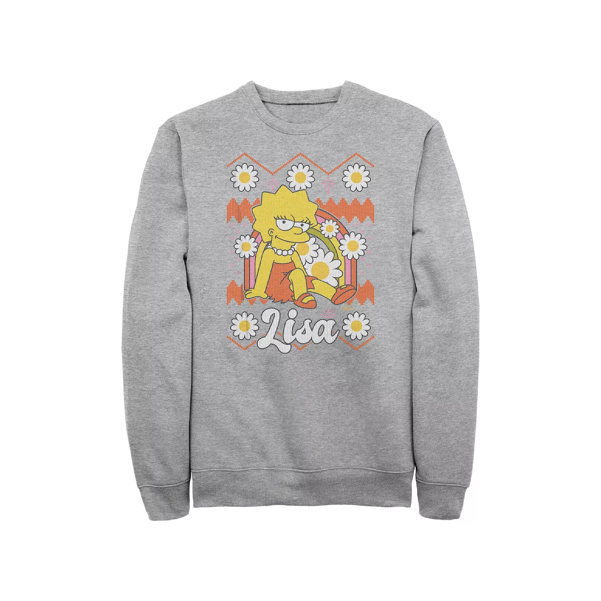 Big & Tall The Simpsons Lisa Christmas Sweater Graphic Fleece, Men's,  Product Image