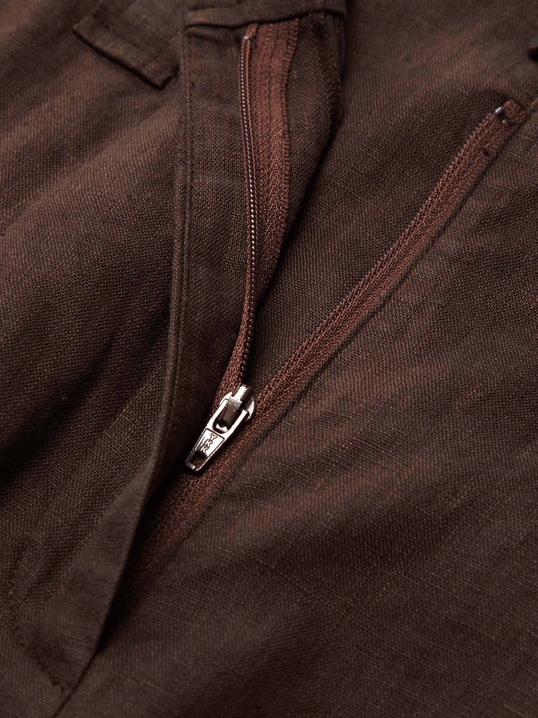 100% Linen A-Line Women Skirt With Braided Belt Product Image