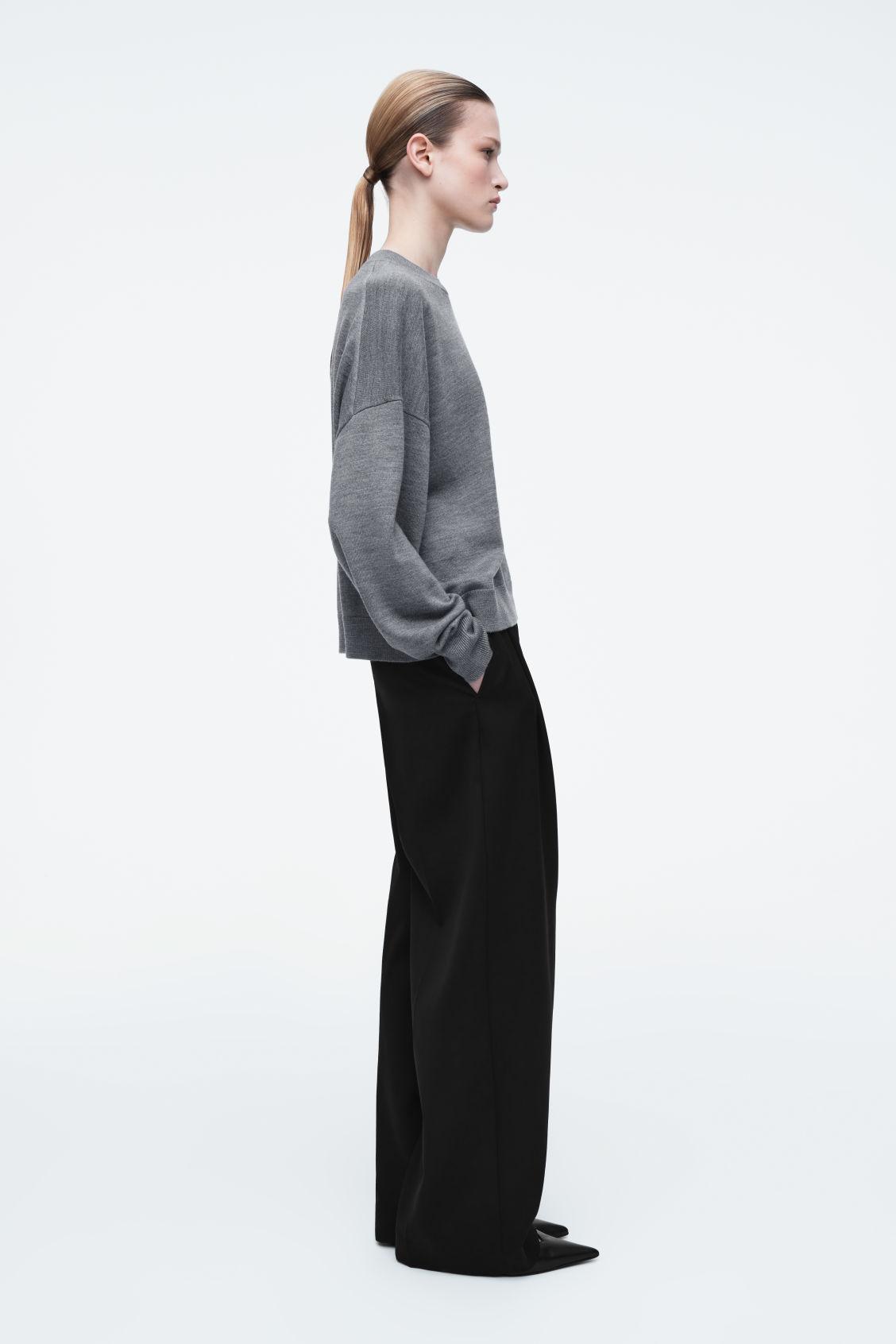 MERINO WOOL CREW-NECK SWEATER Product Image