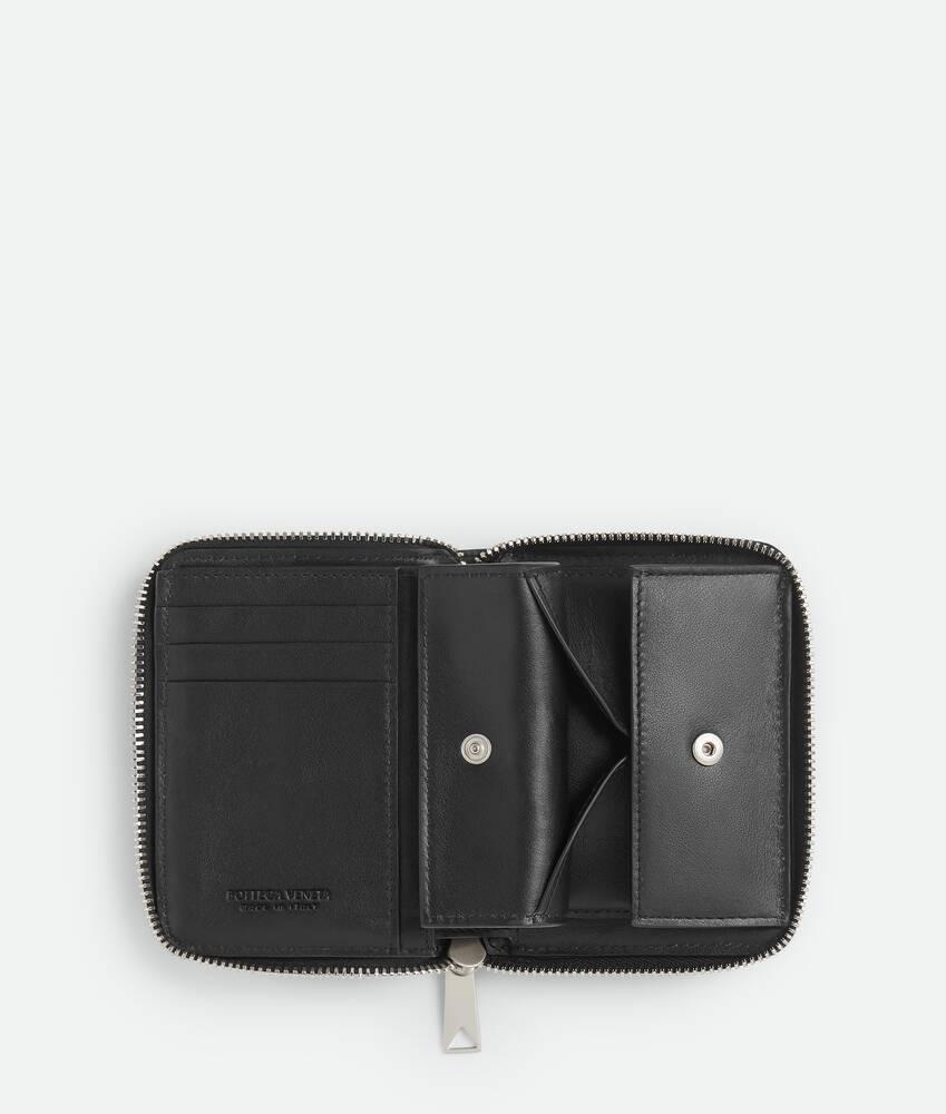 Men's Compact Zip Around Wallet in Black Product Image
