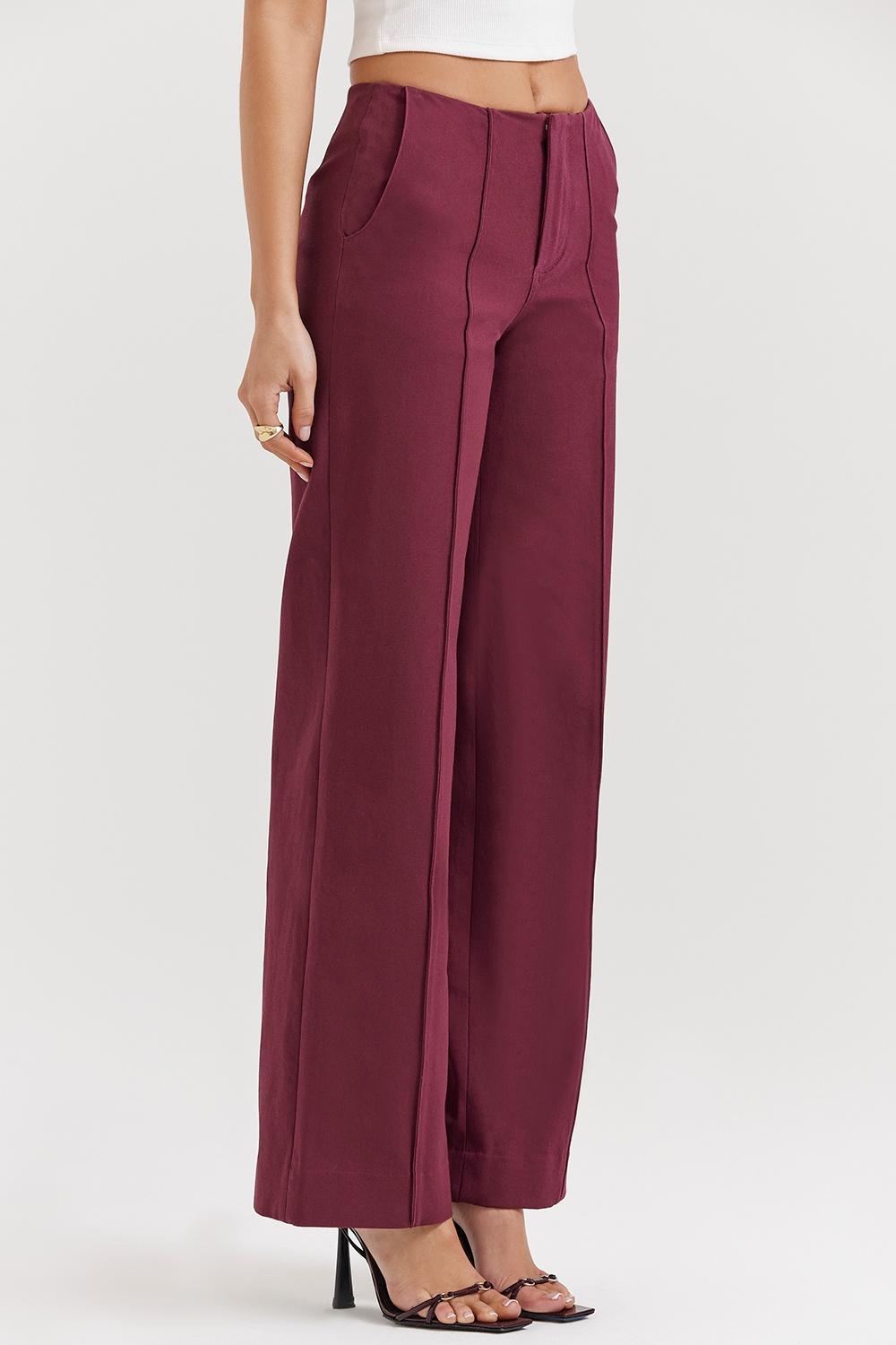 Rivi  wine straight leg trousers Product Image