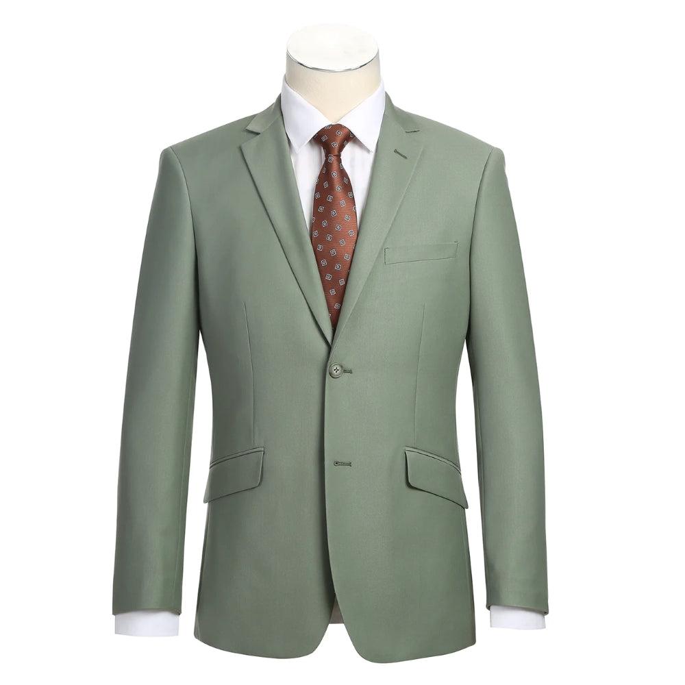 Vanderbilt Collection - Classic 2 Piece Suit 2 Buttons Regular Fit In Sage Product Image