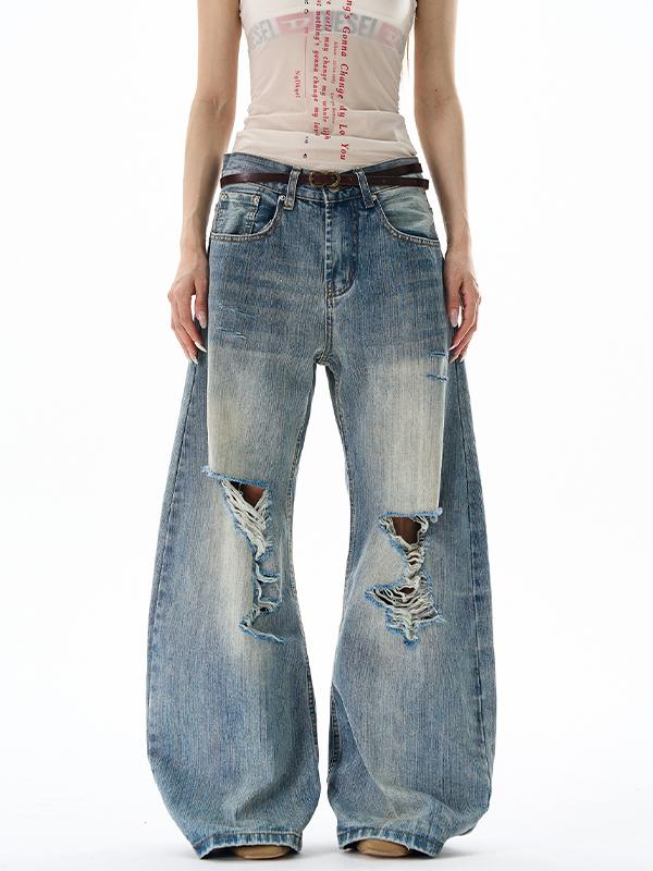 American Vintage Ripped Boyfriend Jeans Product Image