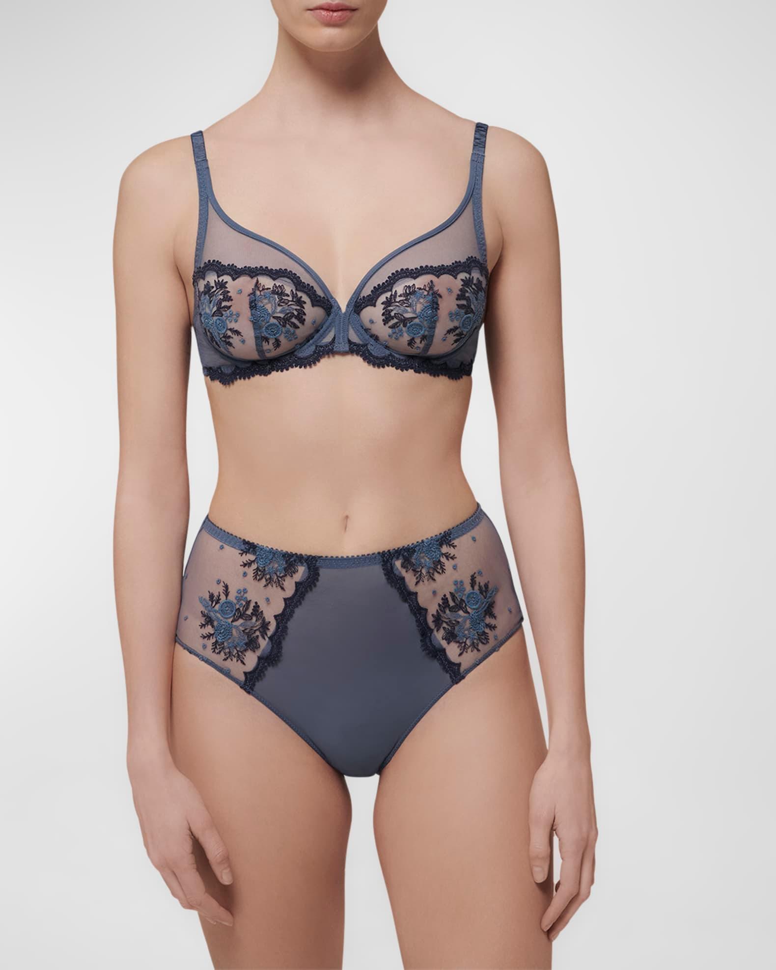 Intrigue Sheer Floral-Embroidered Bra Product Image