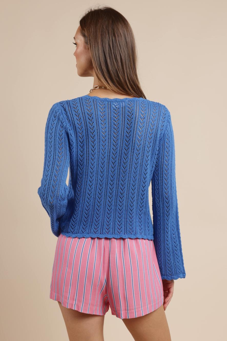 Getting There Pointelle Sweater Product Image