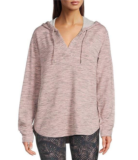 Kinesis Solid Split Neck Long Sleeve Hoodie Product Image