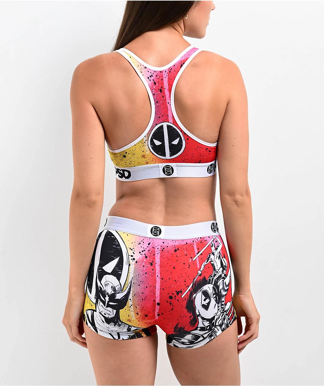 PSD x Deadpool Wolverine And Deadpool Holy Snikt! Sports Bra Product Image