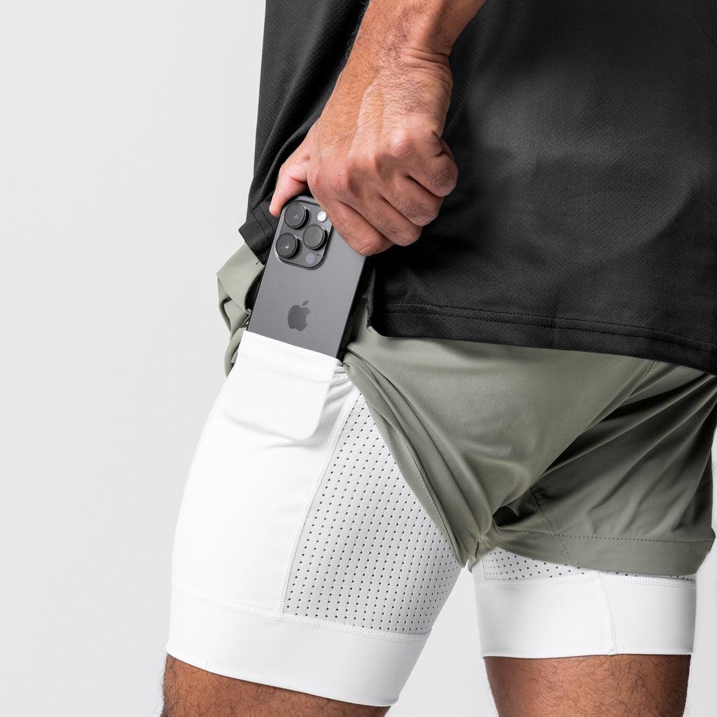 0622. Tetra-Lite® 5" Liner Short - Sage/White Product Image