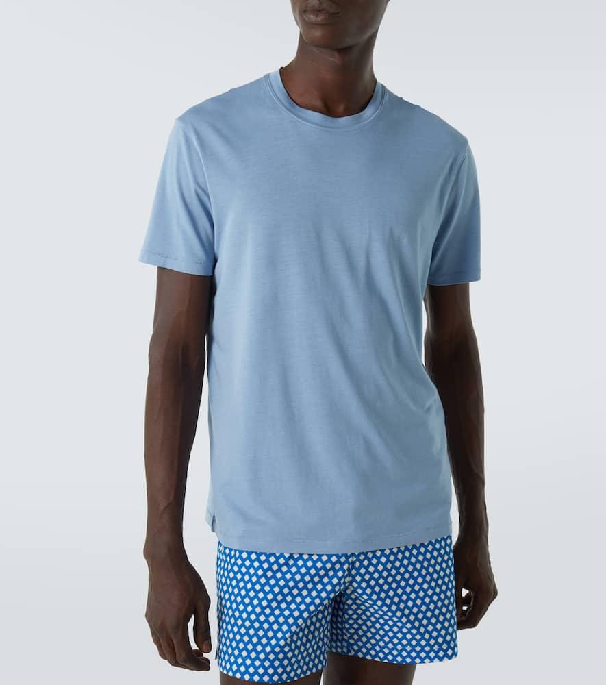 TOM FORD Classic Crewneck Short-sleeved T-shirt In Blue Product Image