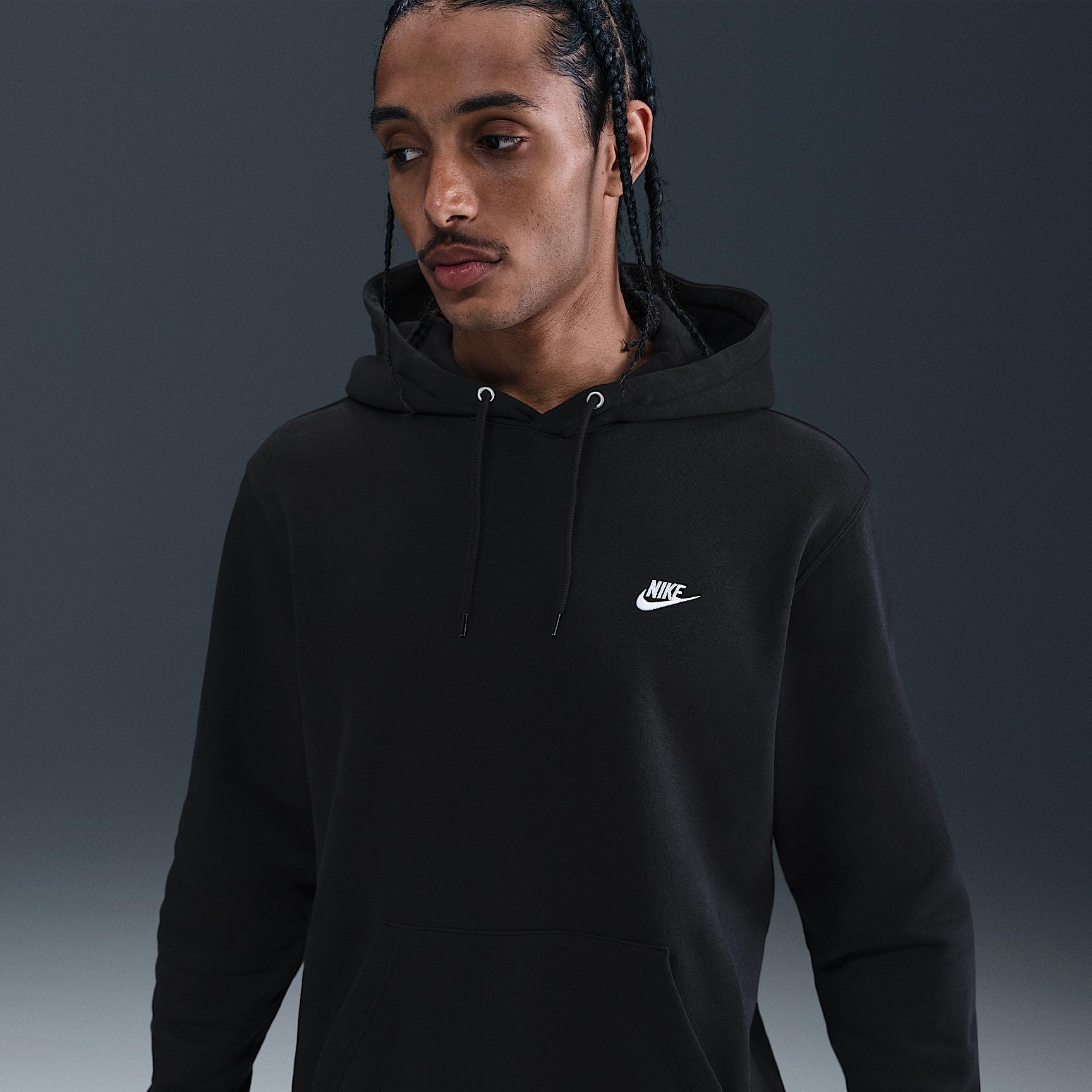 Nike Mens Club Pullover Fleece Hoodie | FN3859-010 Product Image