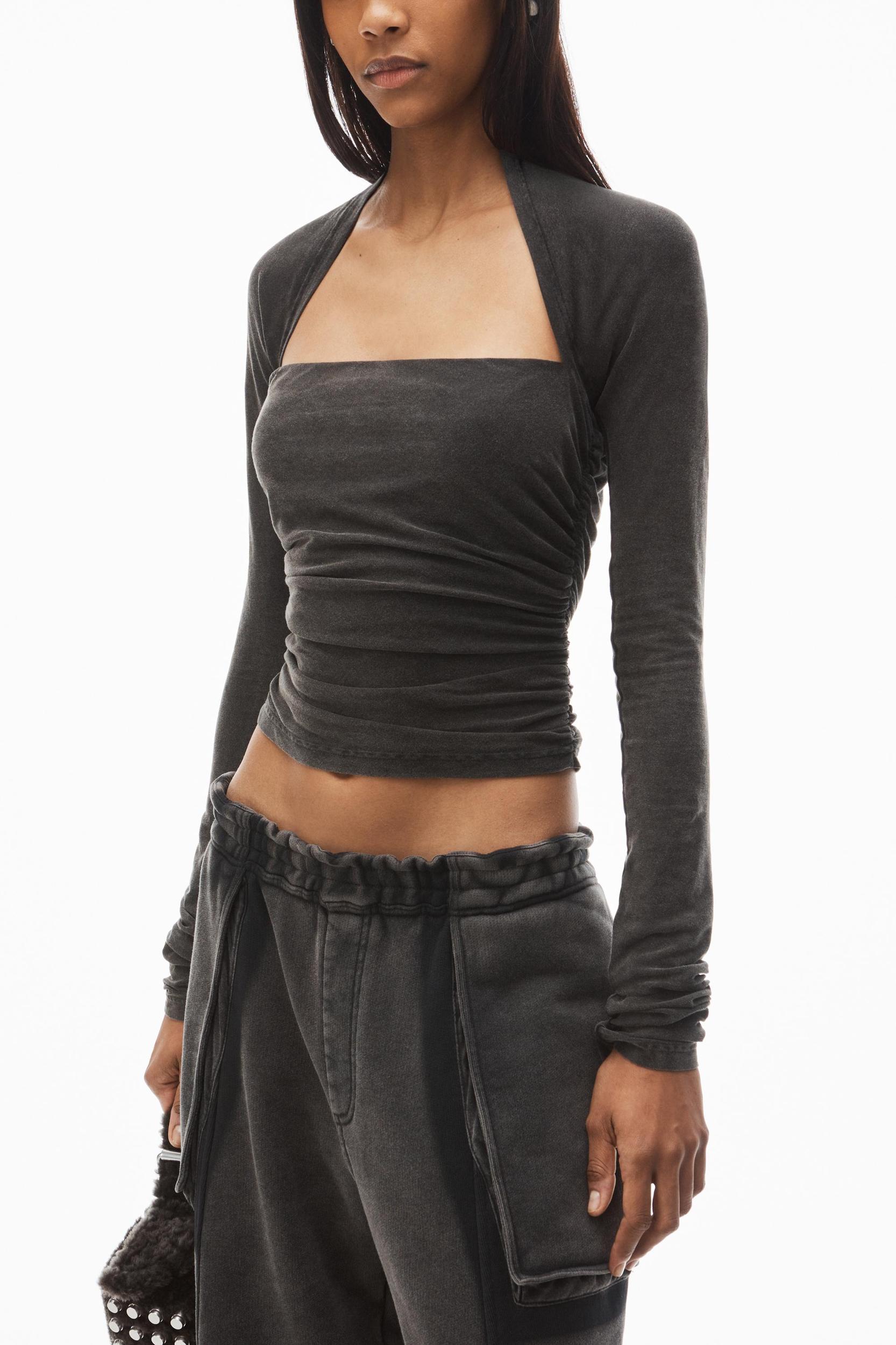 Ruched Top In Sueded Jersey Product Image