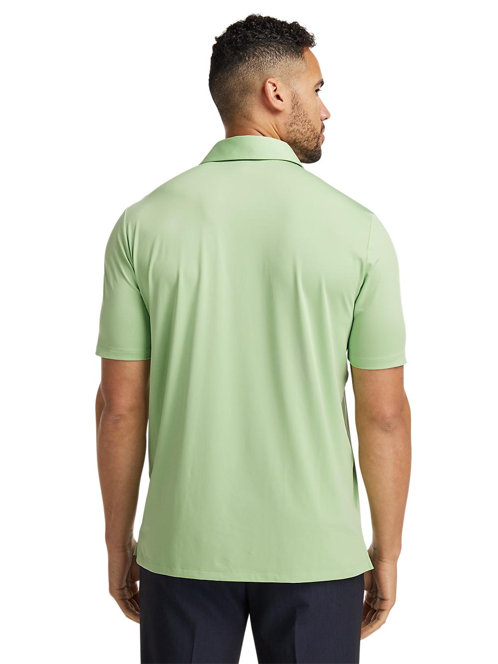 Performance Blend Three Button Polo - Light Green Product Image