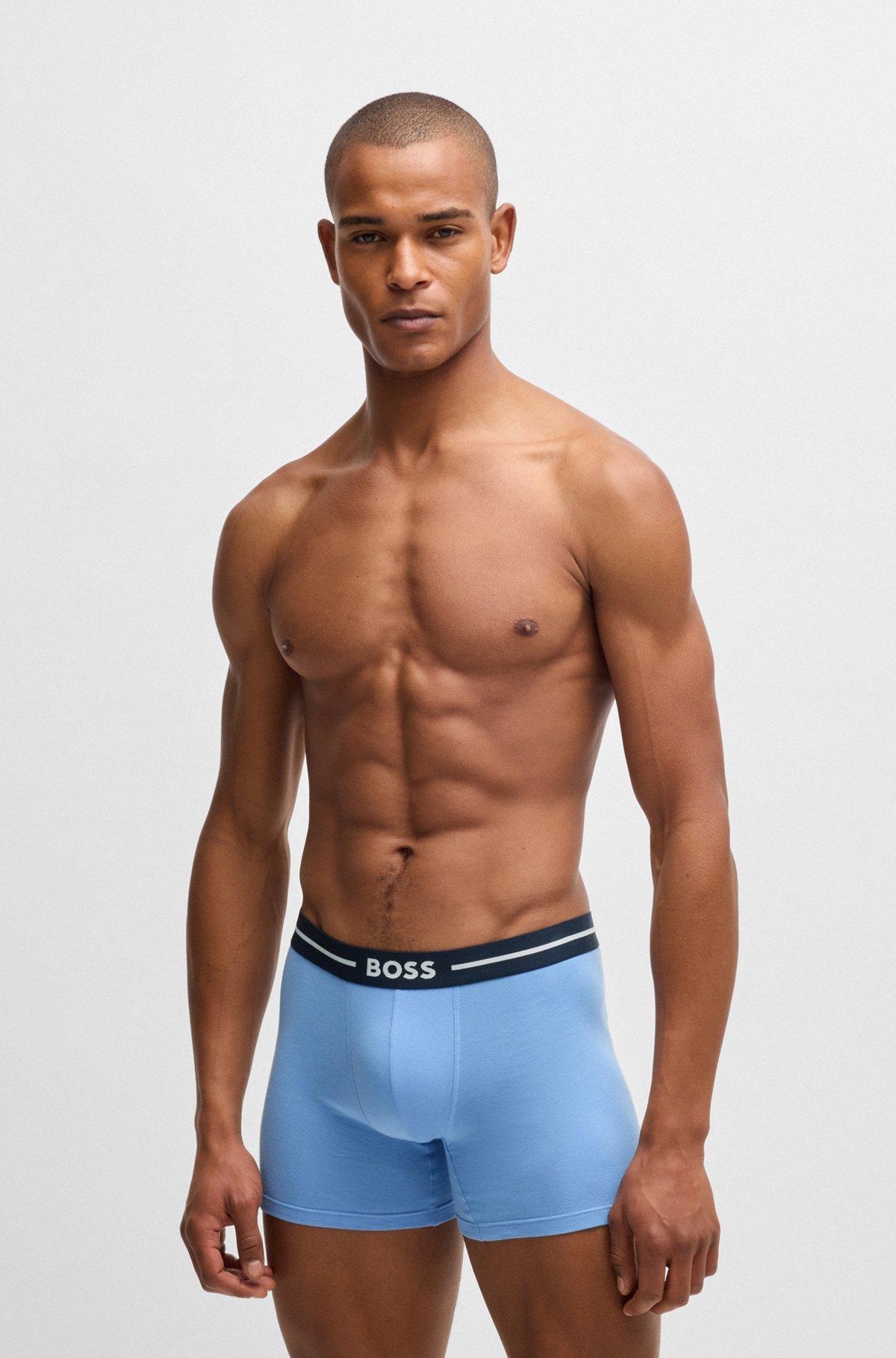 Three-pack of boxer briefs with logo stripe waistbands Product Image