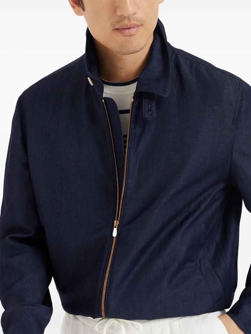 spread-collar bomber jacket Product Image