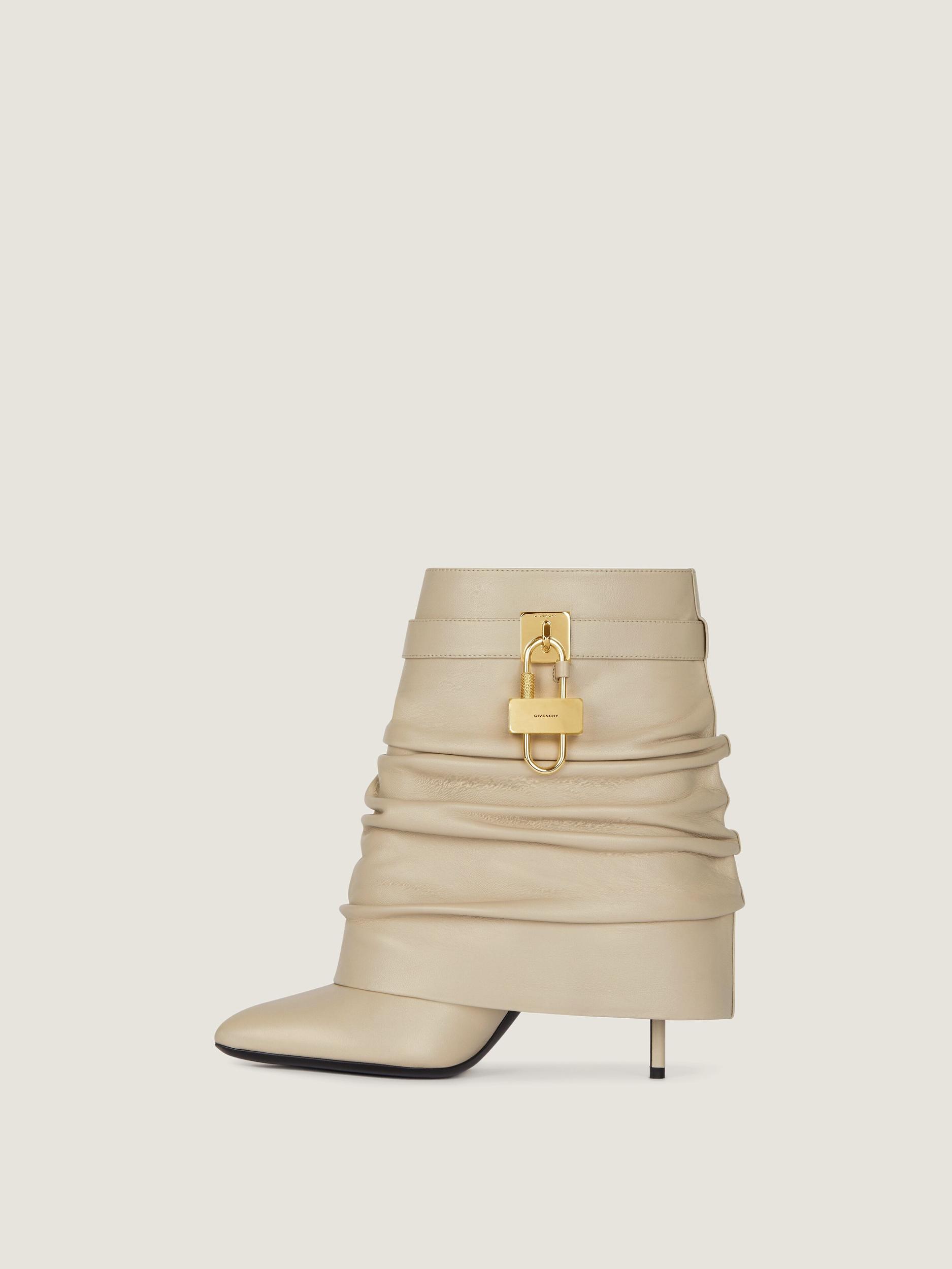 Shark Lock Stiletto ankle boots in nappa leather Product Image