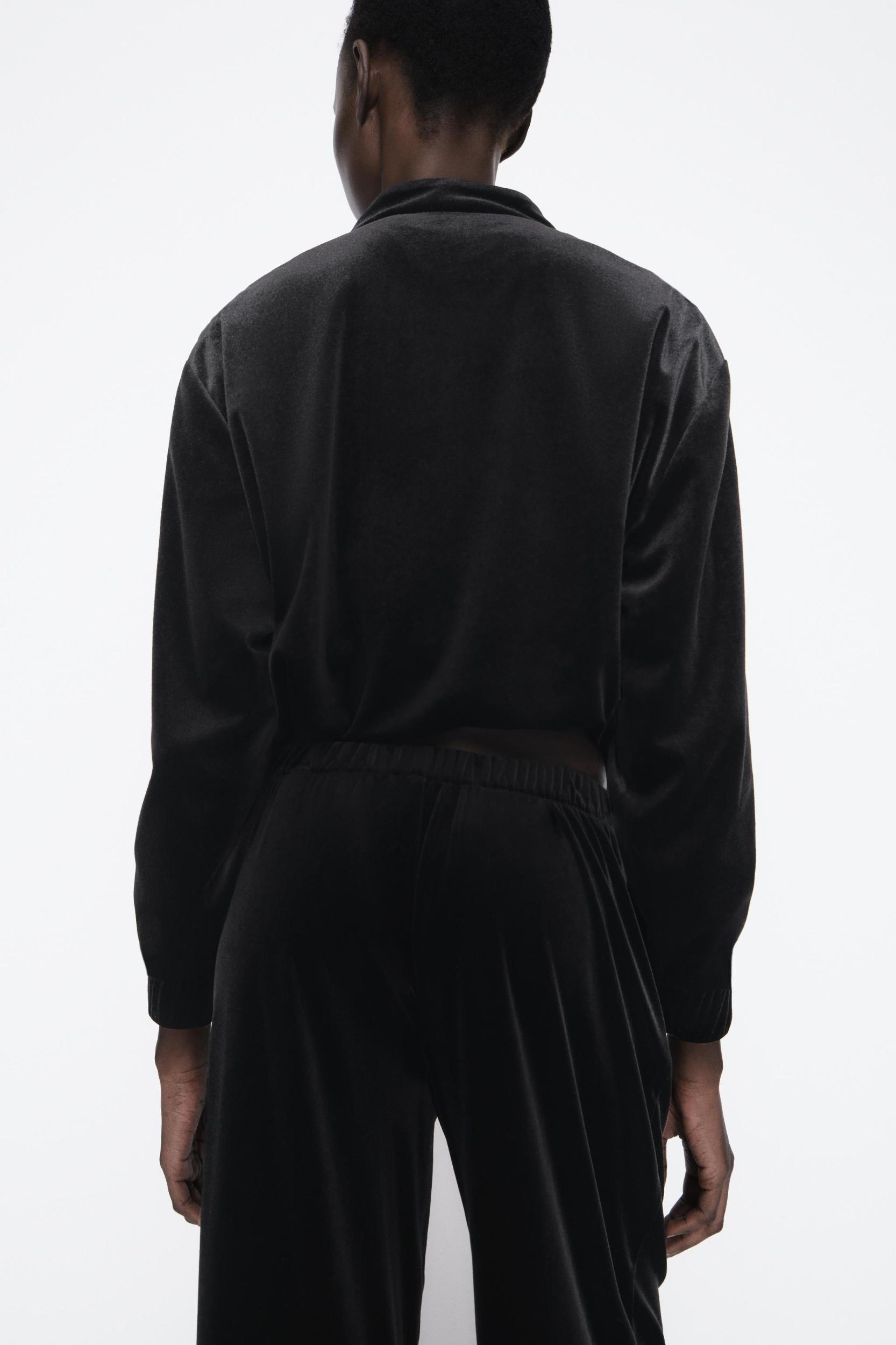 VELVET BOMBER JACKET Product Image