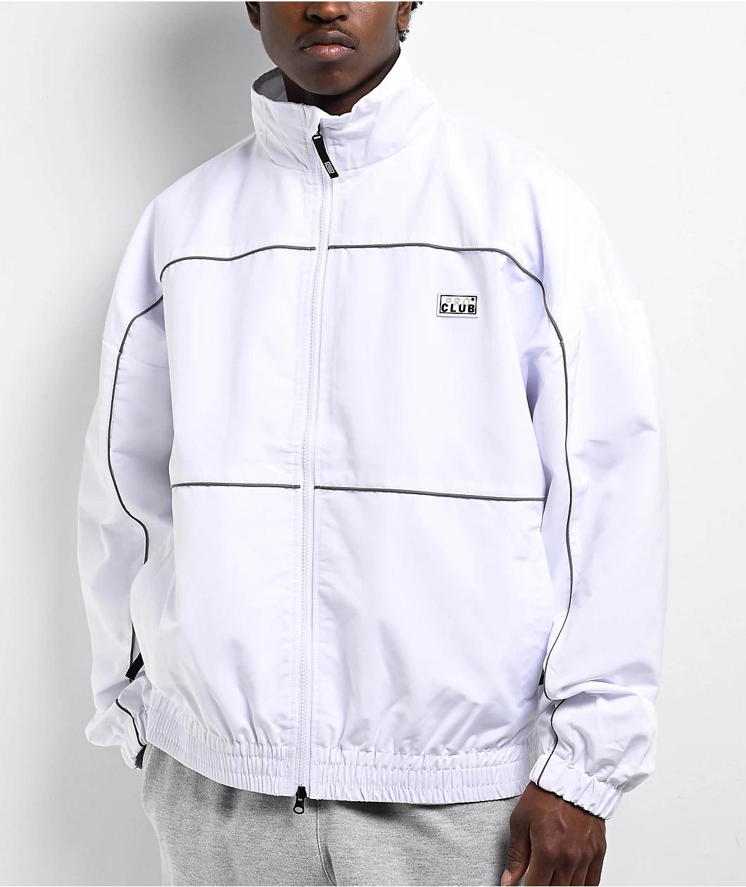 Pro Club Heavyweight White Track Jacket Product Image