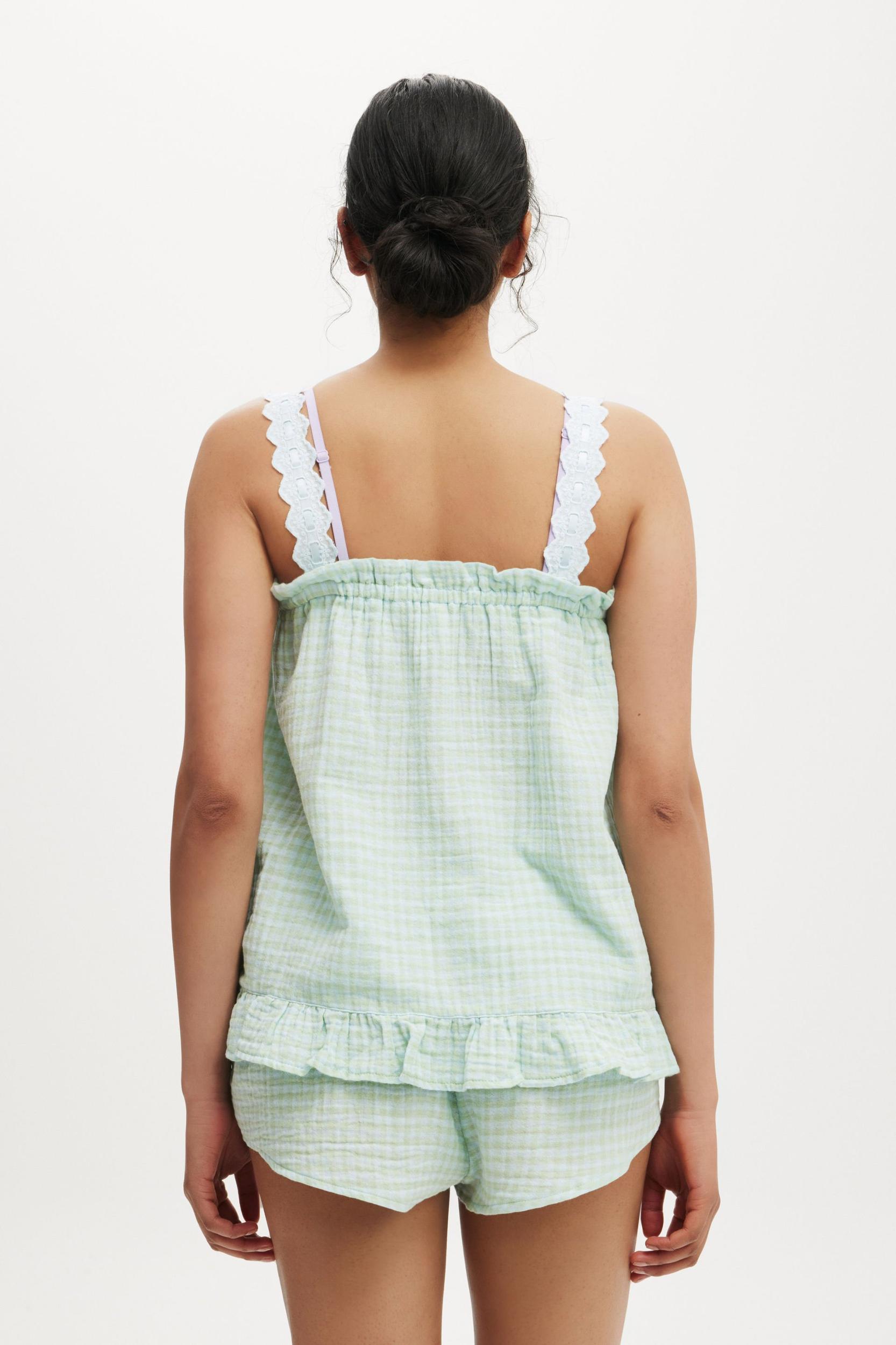 Lace Trim Babydoll Cami Set Product Image