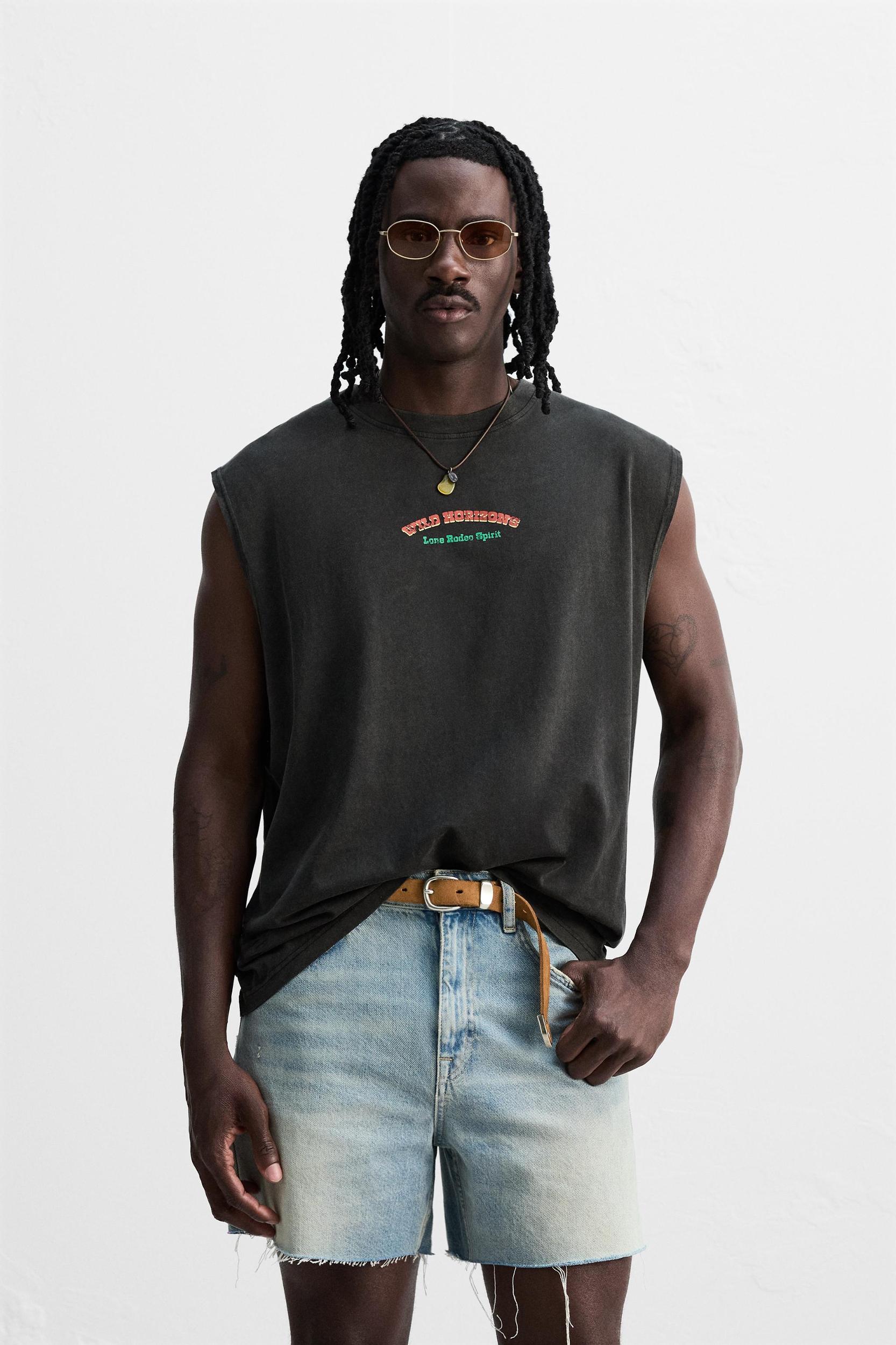 WASHED GRAPHIC TANK TOP Product Image