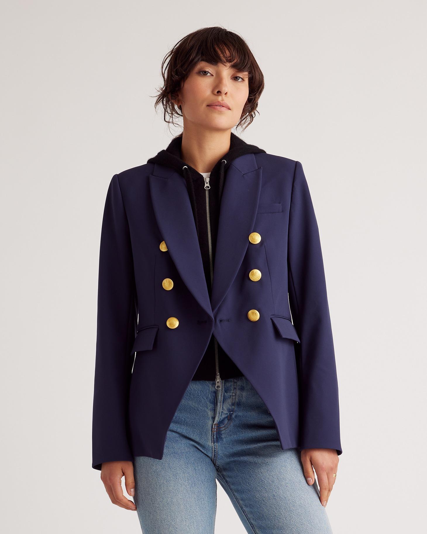 Quince | Women's 100% Mongolian Cashmere Hoodie Blazer Insert Size L/XL Product Image