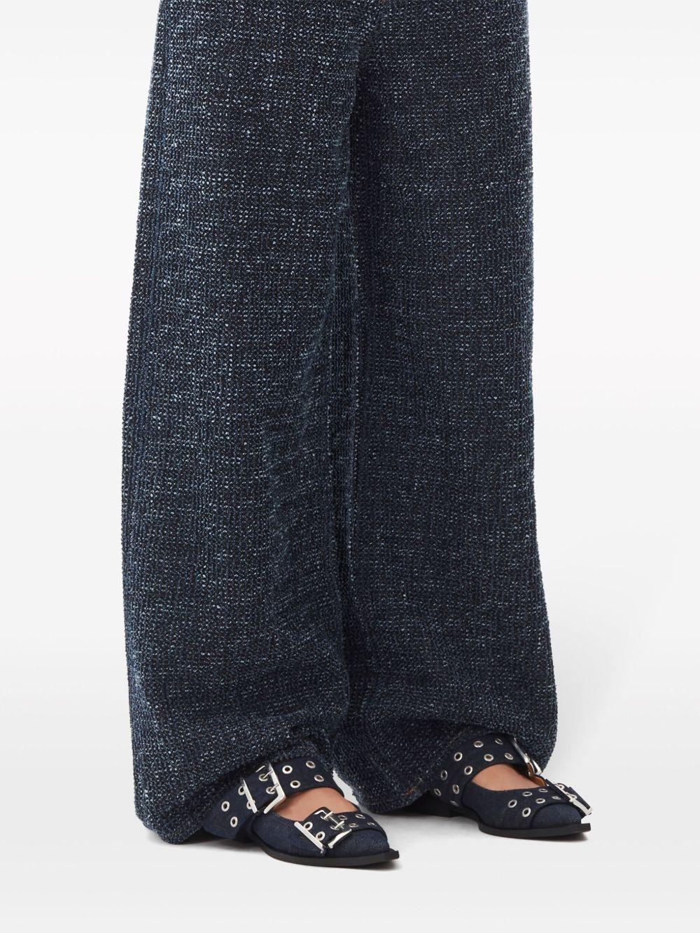 buckle-detail denim ballerina shoes Product Image