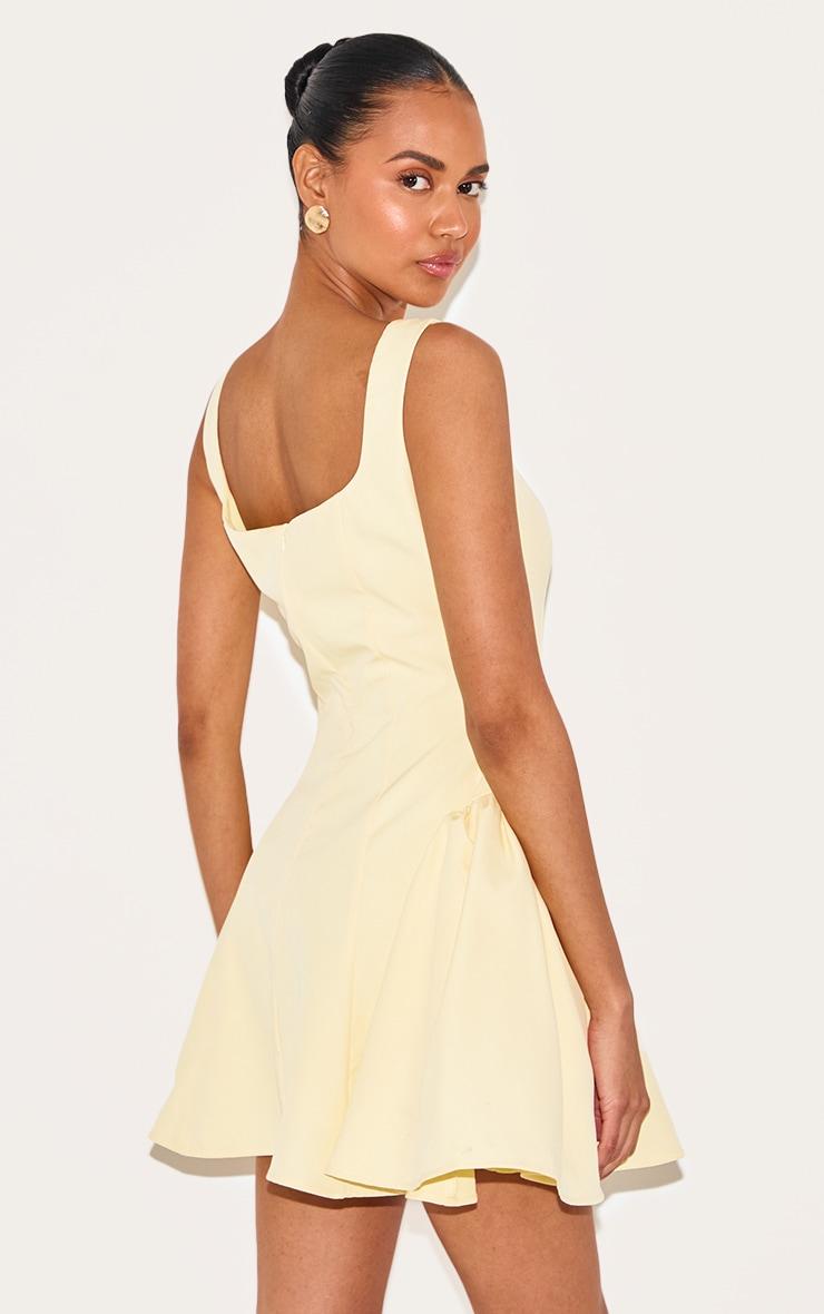 Lemon Woven Square Neck Shift Dress Product Image