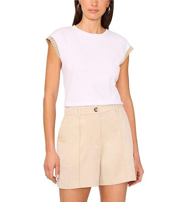 Vince Camuto Twill Pleated Shorts Product Image