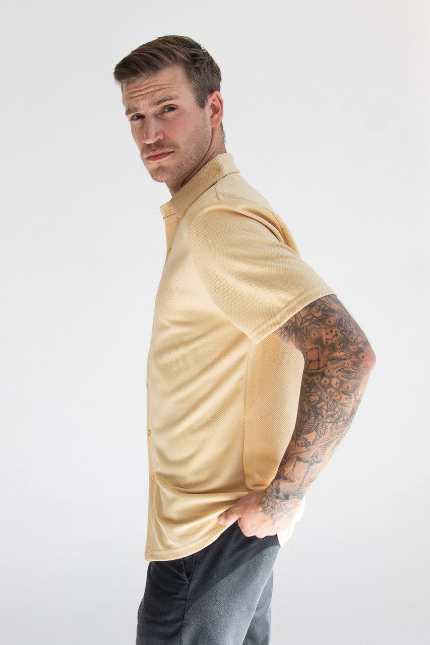 Heavyweight Knit Button Up Shirt Product Image