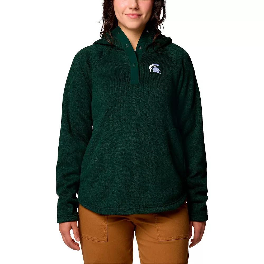 Women's Columbia Green Michigan State Spartans Sweater Weather Fleece Lined Pullover Hoodie,  Product Image