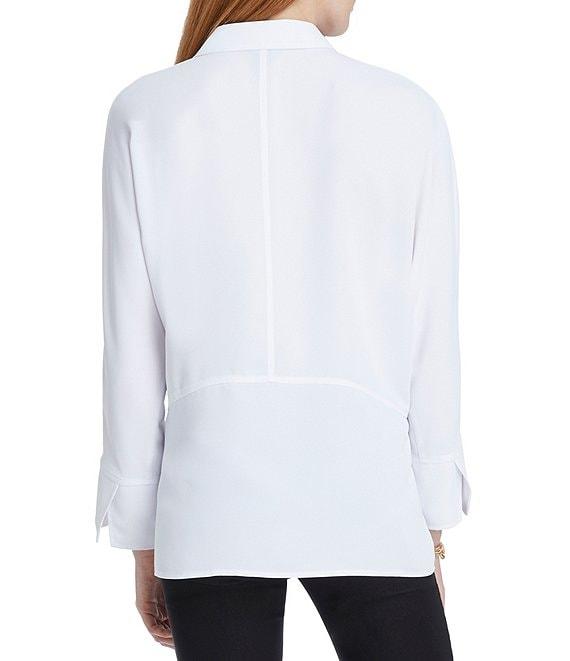 NIC + ZOE Flowing Ease Point Collar Long Sleeve Easy Top Product Image