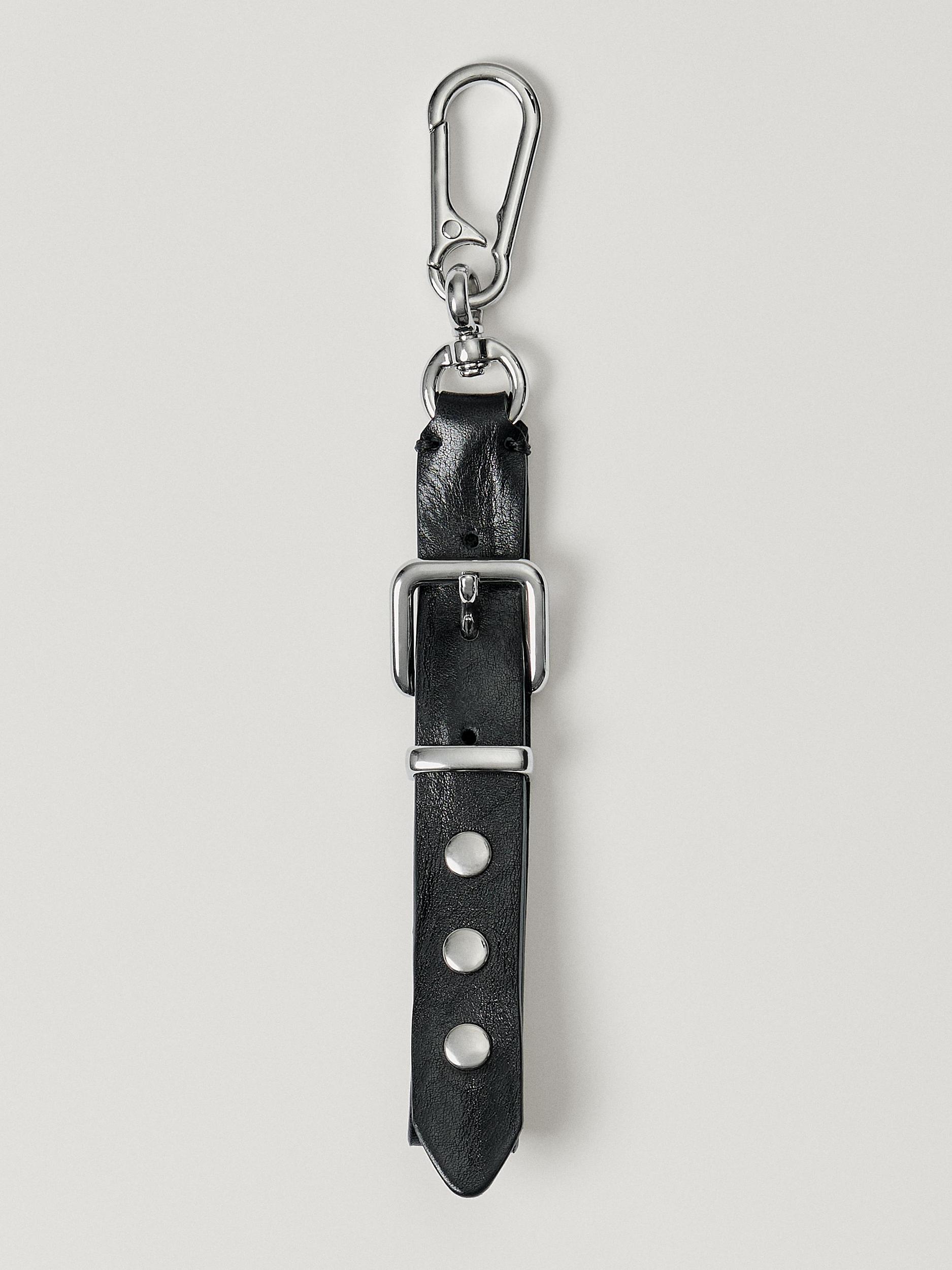 Nappa key ring with buckle and studs Product Image