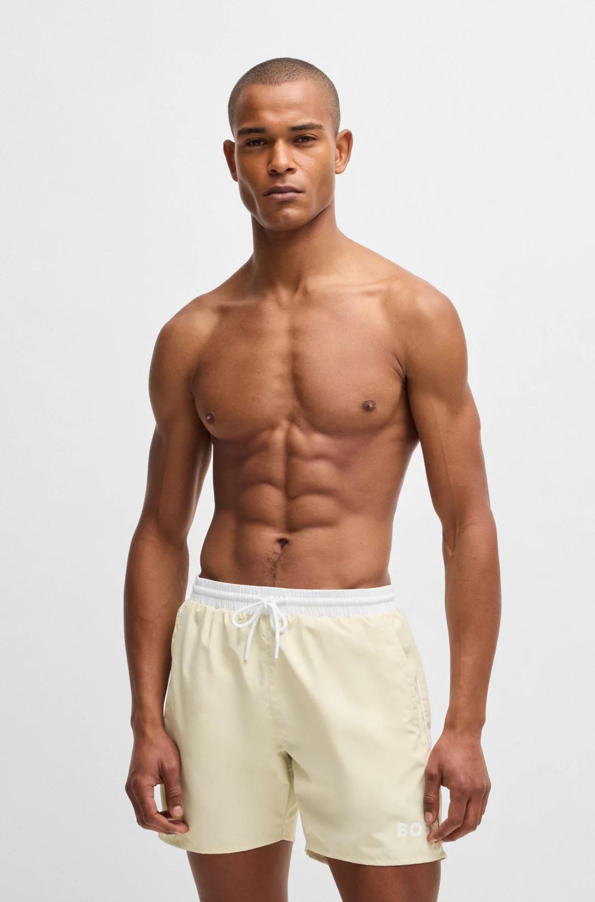 Boss Quick-Drying Swim Shorts with Contrast Details Product Image