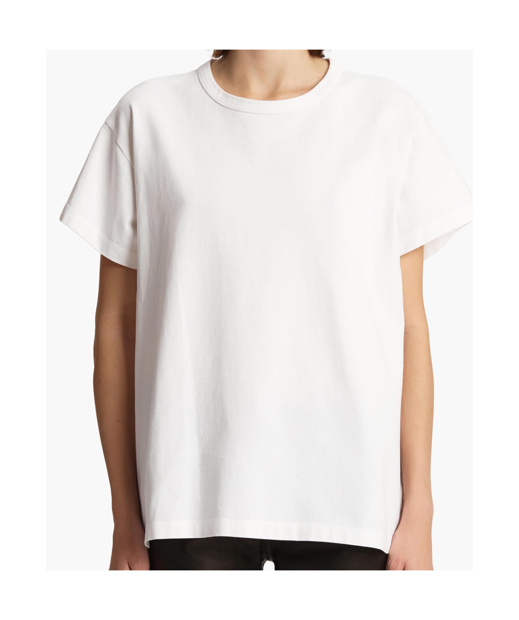 KHAITE Womens White Mae Brand-patch Cotton-jersey T-shirt In Cream Product Image
