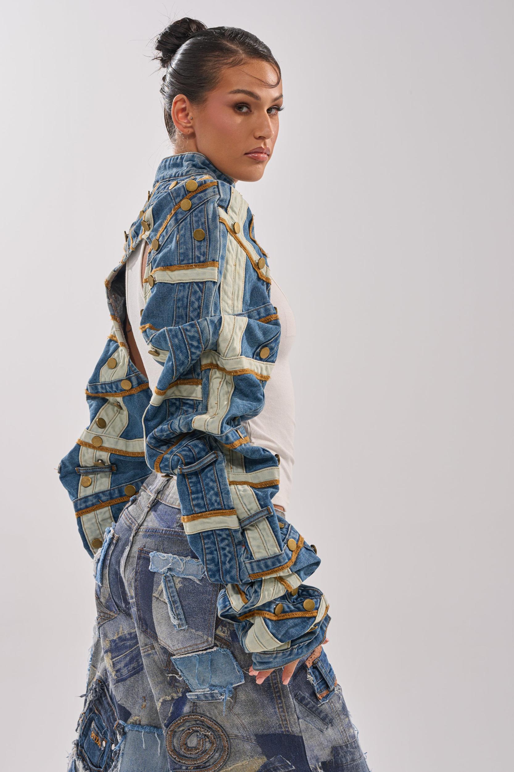 STACKED UP DENIM BOLERO Product Image