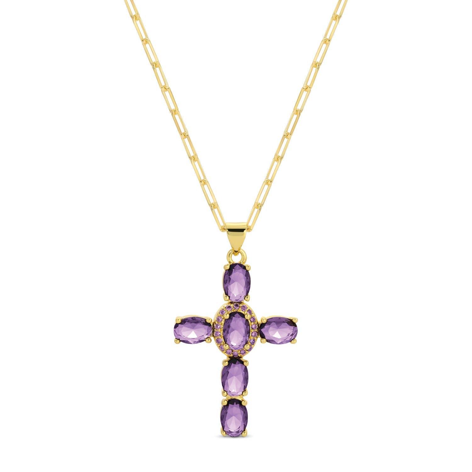 Eye-Catching Cross Pendant With Paperclip Chain Product Image