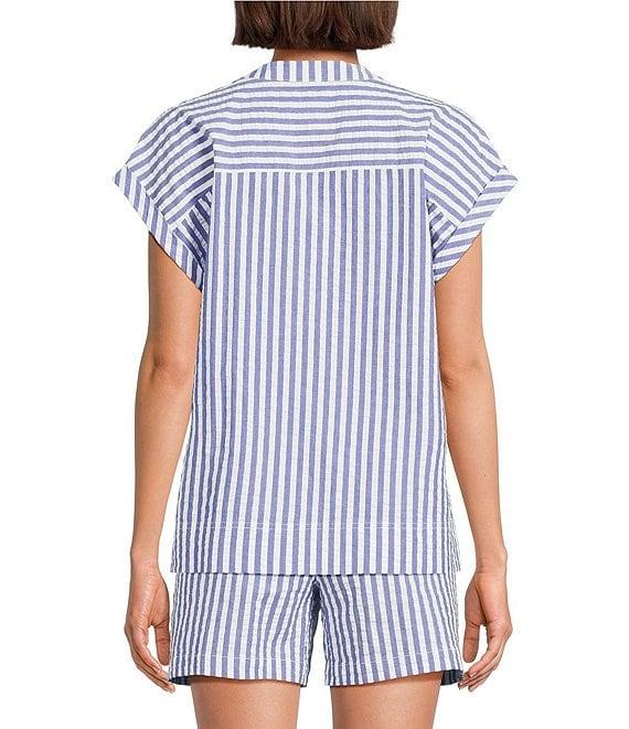 Tommy Bahama Frond Harbor Seersucker Short Sleeve Coordinating Top Product Image