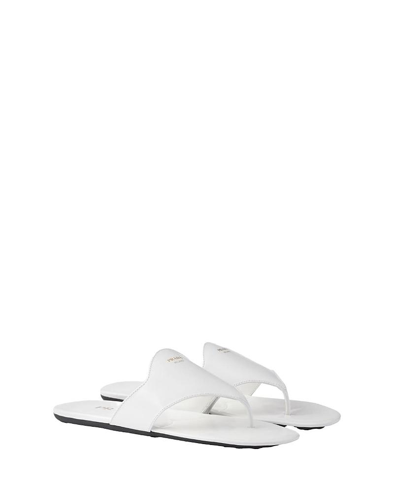 Prada Womens Brushed Leather Thong Sandals Product Image