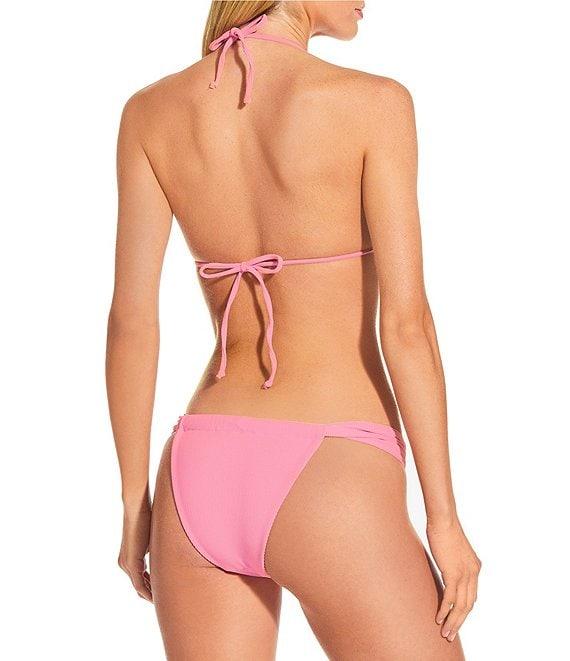 Gianni Bini Solid Ribbed Tanga Scoop Front Swim Bottom Product Image