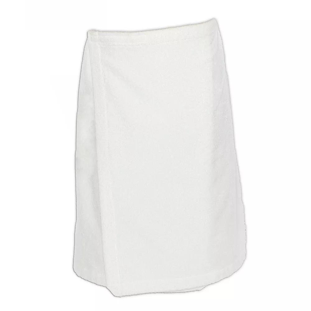 Linum Home Textiles Turkish Cotton Men's Terry Body Wrap, White Product Image