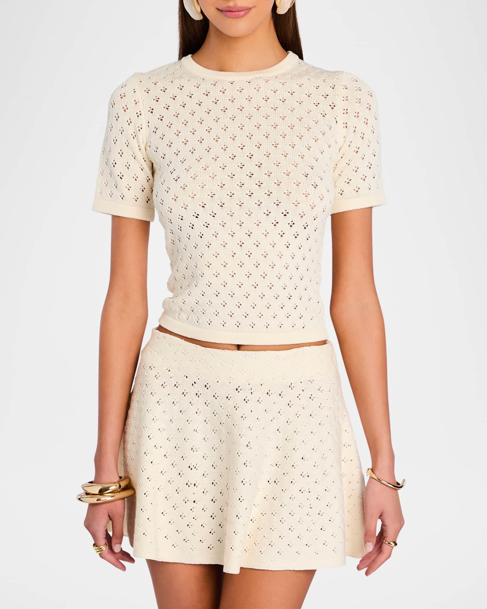 Josie Pointelle-Knit Top  Product Image