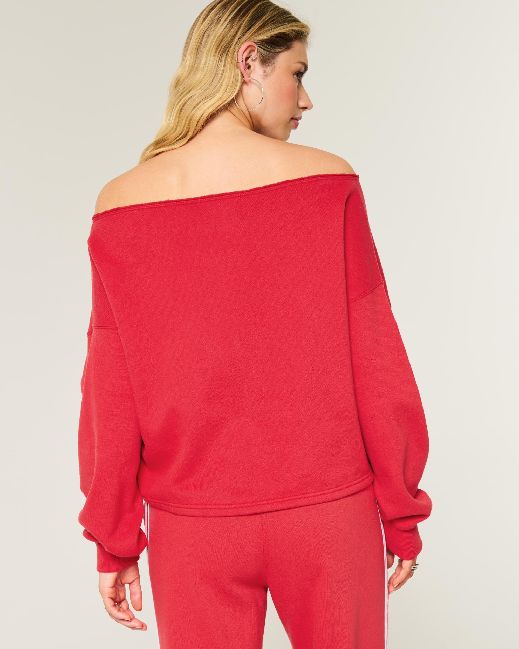 Easy Double Off-the-Shoulder University of Georgia Graphic Sweatshirt Product Image