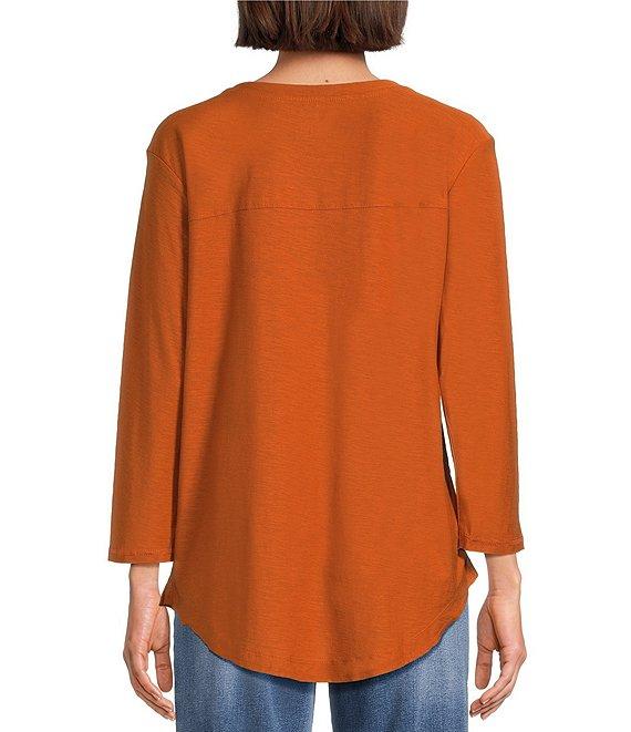 Westbound 3/4 Sleeve Crew Neck Top Product Image