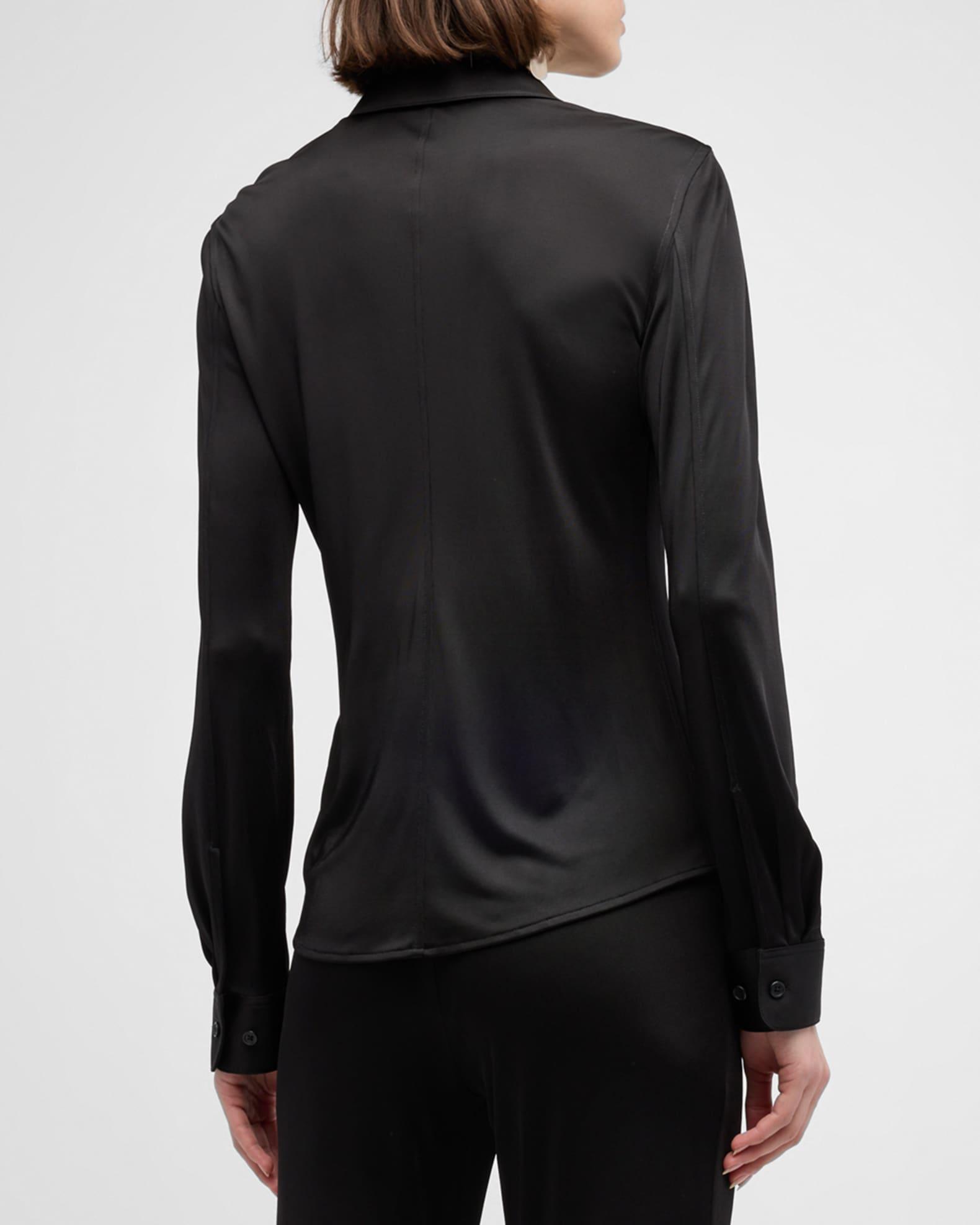 Womens Fluid Long-Sleeve Button-Up Shirt Product Image